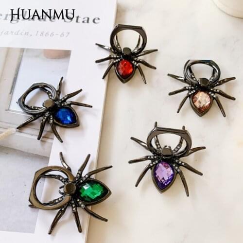 Metal Plating Spider Mobile Phone Stand Finger Ring Desktop Stand 360° Rotating Spider Stand for Mobile Phone Tablet