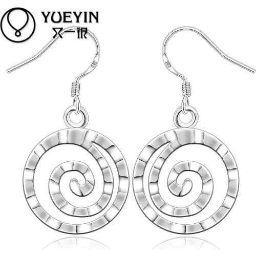 New supplies dangle earrings Round thread shape silver plated earrings fashion silver-plated Jewelry high quality E353