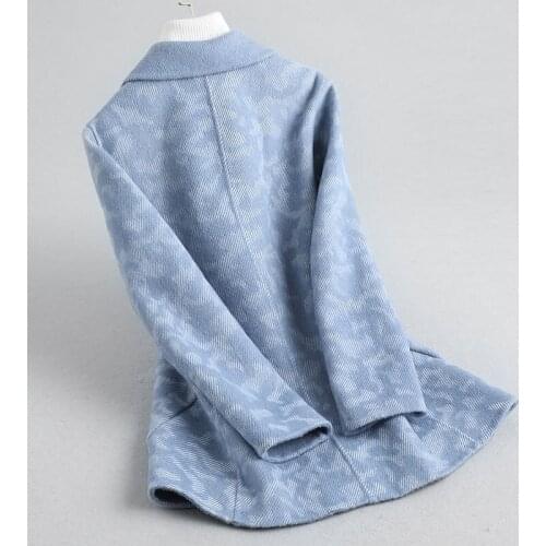 Wool 2020 Coat 200% Female Jacket Spring Autumn Double-sided Coats and Jackets Women Clothes Blazer Korean KQN40088 KJ5826