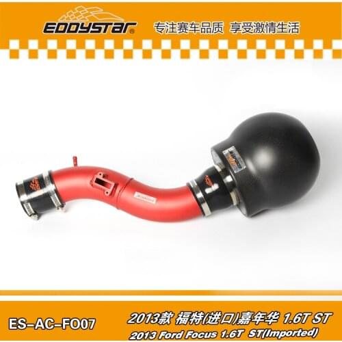 RACING STYLE High Flow Carbon fiber air intake Filter SYSTEM with Silicone & Clamps for Ford Fiesta 1.6T 2013