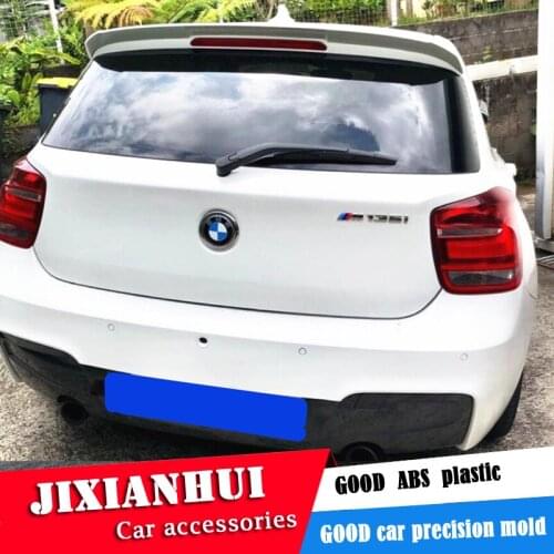 For F20 F21 Spoiler 2012-2015 BMW 1 series 116i 120i 118i M135i Spoiler X ABS plastic Material Car Rear Wing Color Rear Spoiler