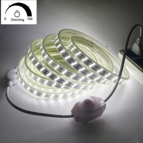 220V 5630 LED Strip Light 180LEDs/M Super Bright Flexible Led Tape Ribbon Lamp Waterproof IP67 Dimmable Led Light Stripe EU Plug