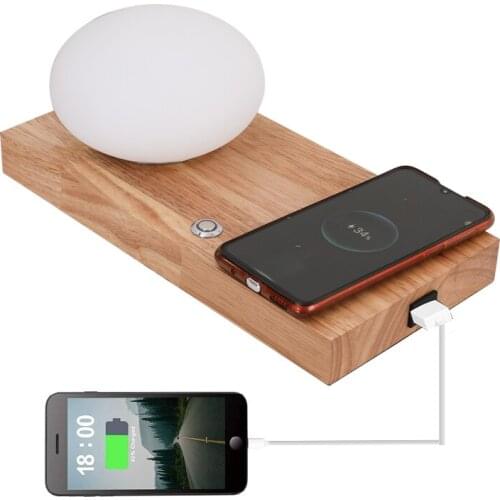 10W Wireless Charging LED Desk Lamp With USB Charging Port Eye Protect Study Business Light Table Lamp