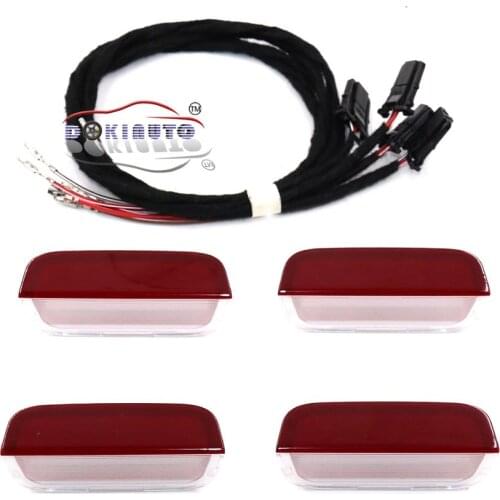 LED Door Light Door Lamp Lighting with Cable Harness FOR VW Passat B8 B7 B6 CC Tiguan MK2 Jetta Golf MK6
