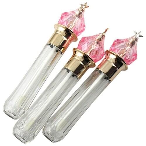 Wholesale 5ml Lipgloss Tubes diamond Lip Gloss Bottles Fairy Wand Lipblam Lipstick Tubes Lip Bottles Makeup Refillable Bottles