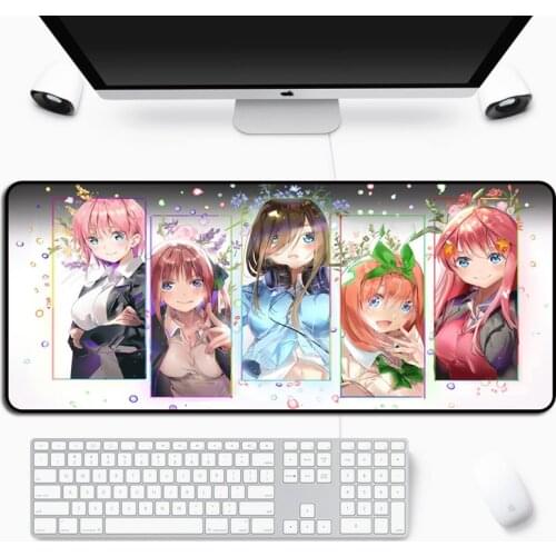 Japan Anime Mousepad The Quintessential Quintuplets XL Large Gaming Mouse Pad Gamer Computer Sexy Rubber Keyboard Desk Mat