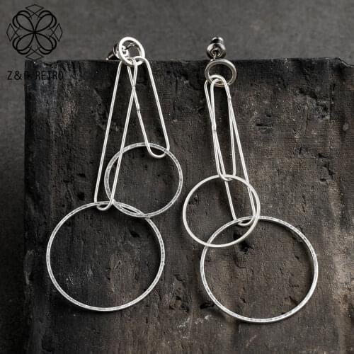 Women's Gold Earrings Z&R RETRO China