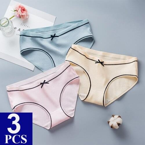 0.9$/PC 3Pcs Cotton Panties Women Sexy Underwear Women Panties Lingerie Femme Sexy Underpants Tangas Briefs Bragas Culotte Femme