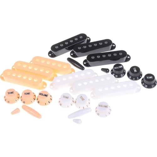 1Set Guitar Parts Electric Guitar Pickup Cover Volume Tone Knob Switch Tip Set