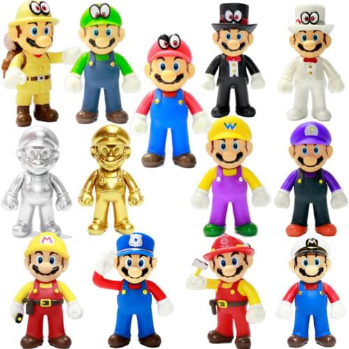 1PCS Odyssey Super Mario Bros Anime Figures Toy PVC Mario Luigi Yoshi Action Figure Collection Dolls Toys Kids Christmas Gift