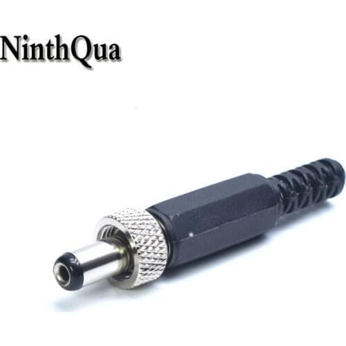 100pcs 5.5*2.1mm / 5.5*2.5mm DC Power Plug Connector With Locking Welded Cable Plug Adapter Compatible for DC-025 jack