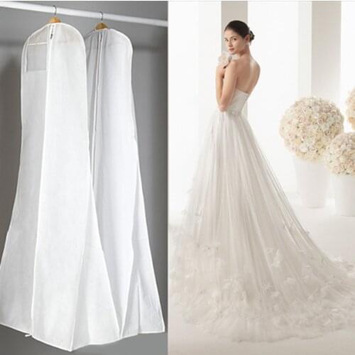 2019 Long Wedding Dess Dust Bag Evening Dress Dust Cover Bridal Garment Storage Bag For Clothes