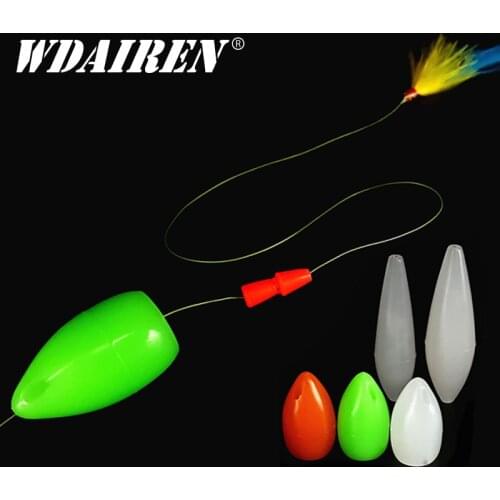 5PCS Fishing Floats Beads Luminous Light Glowing Balls For Night Fishing Plastic Bass Lightweight Lure Help throwing Accessories