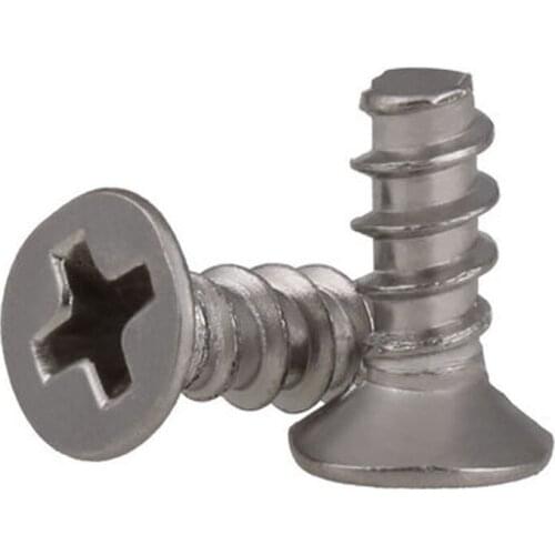 50pcs M2 M2.2 304 stainless steel Countersunk head Self-tapping screws Phillips screw Flat slotted Bolt 4mm-10mm Length