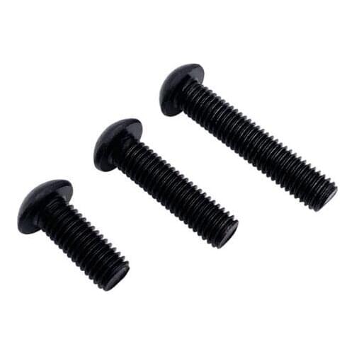 50pcs 10#-32 UNF allen bolts button head socket cap drive dome male screws full thread pitch black carbon steel 1/4"-2" length