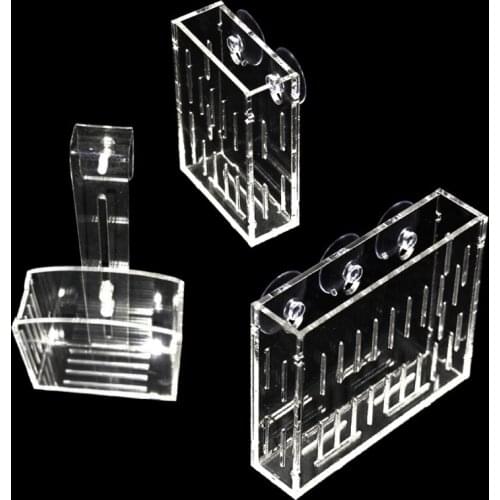 Acrylic Wall Hanging Suction Transparent Vase Holder Pot Aquarium Planting Cup Fish Tank Ornament Decoration