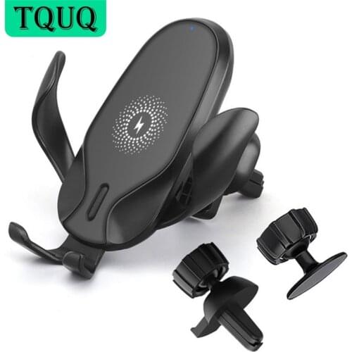 TQUQ Qi 10W Car Fast Wireless Charger For iPhone 8 8 Plus XS 7.5W Wireless Car Charger For Samsung Galaxy S7 S8 S9 S10 Note 9