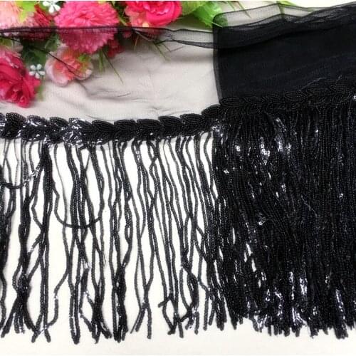 GLace 1M/Lot 4colours embroidered beads sewing lace for crafts wedding dress decoration sequins lace accessories TX1111