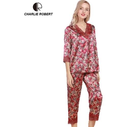 Женские пижамы с длинным рукавом CHARLIE ROBERT China At AliExpress