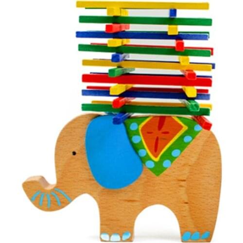 Baby Toys Educational Elephant/Camel Balancing Blocks Wooden Toy Wood Balance Game Montessori Blocks Gift For Child