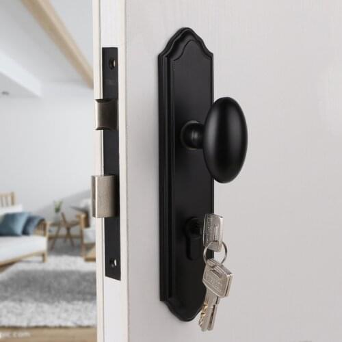 Top Designed European Mute Mortise Door Lock Set Interior Living Room Bedroom Bathroom Silent Door Knobs Lock With Key / No Key