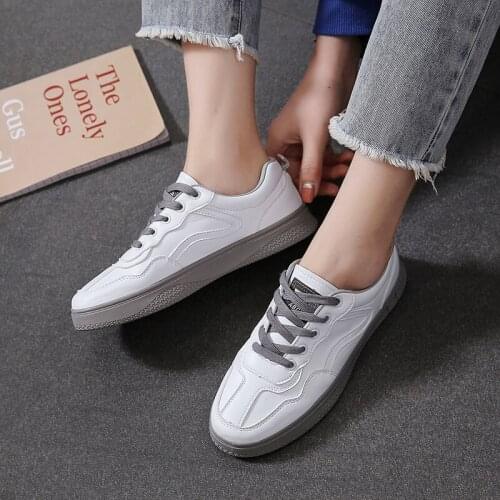 Womens Flat-soled White Sneakers Women Canvas Shoes Fashion Vulcanize Shoes Casual Zapatillas Mujer Zapatos De Mujer U20-04