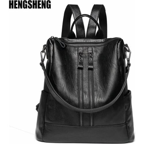 Korean Version Leisure Fashion Soft Leather Bag Multifunctional Womens Bag Zipper Cow Leather&PU Women Handbags ZF9854