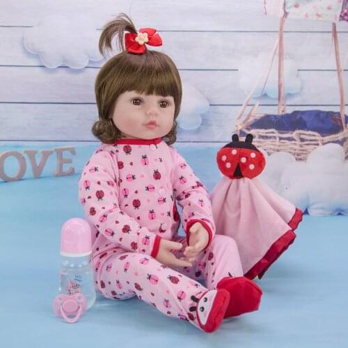 60 cm Simulation Early education model Boneca Reborn Silicone Reborn Baby Dolls Cartoon style clothes Kids Christmas bebe Gift