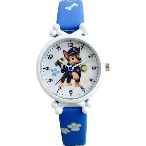 Cartoons Paw patrol Chase Marshall Skye Character toy clock Childrens leather quartz watch Boy Girl Childrens watch gift