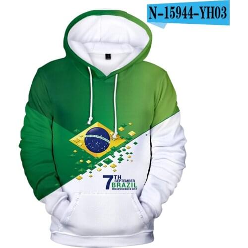 Men/Women 2021 Brazil Independence Day Hoodies Fashion Sweashirt Casual Hoodies Boys/girls 3D Print Pullovers Haraj Kids Clothes