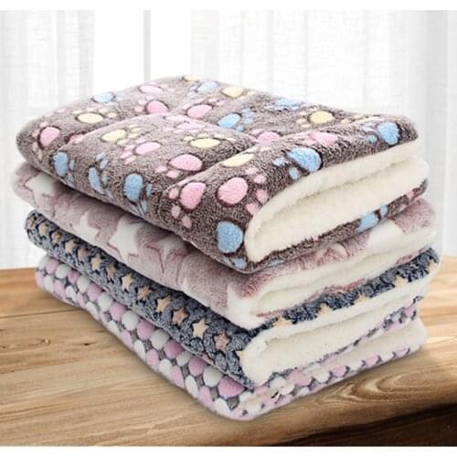 Soft Flannel Thickened Pet Soft Fleece Pad Pet Blanket Bed Mat For Puppy Dog Cat Sofa Cushion Home Rug Keep Warm Sleeping Cover