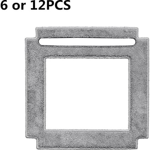 6 or 12PCS Mop Pad Fit for HUTT W66 Vacuum Cleaner Replacements Accessories Parts Robot