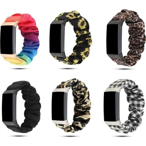 Printed Nylon Watch Strap For Fitbit Charge 3/3 SE /Charge 4/4 SE Smart Watch Soft Elastics Loop Band Strap For Men Women