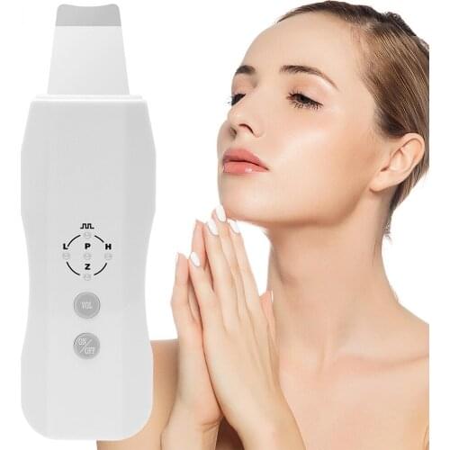 Ultrasonic Skin Scrubber Cleanser Face Scrubber Cleaning Acne Removal Facial Massager Ultrasound Peeling Ultrassonico Gezaton