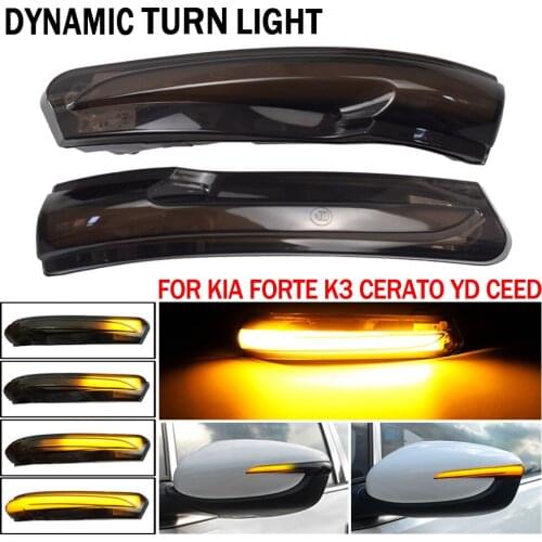 2pcs LED Dynamic Turn Signal Blinker Flowing Water Blinker Flashing Light For Kia K3 Forte YD 2014-2018 Ceed (JD) 2013-2018