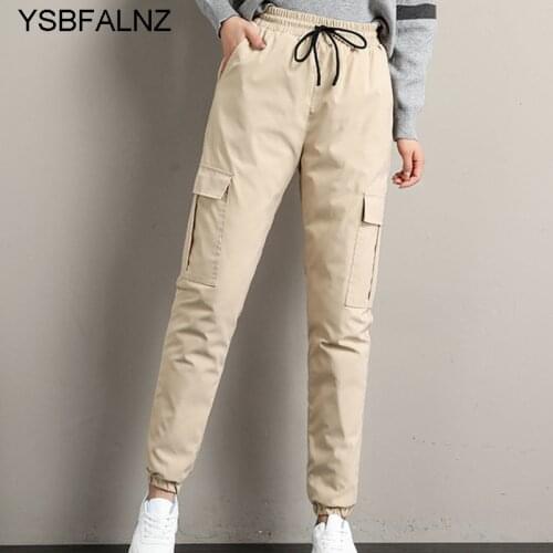 Pantalones De Mujer 2021 Down Pants High Waist Korean Fashion Trousers Plus Size Vintage Pants Casual Women Clothing Female New