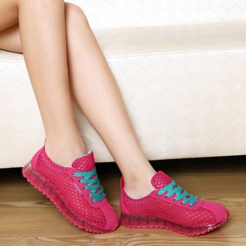 2021 Air Damping Women Shoes Breathable Flat Shoes Fluorescent SoleSneakers Women Vulcanize Shoes