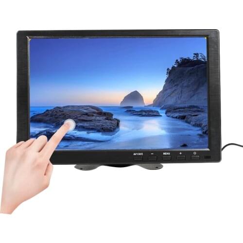 10.1 Inch 1280x800 LCD Touch Mini Computer Display LED Screen 2Channel Video Input Security Monitor with Speaker VGA HDMI