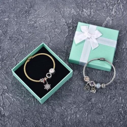 Gold Silver Adjustable Bracelet Spiral Bangle Connection Pendant Charm Stainless Steel Bracelet For Men Women DIY Jewelry Making