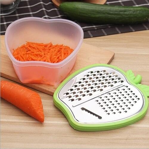 1PC Apple Shape Vegetable Cutter Multifunctional Mandoline Slicer Stainless Steel Peeler Slicer Grater cook tools KX 045