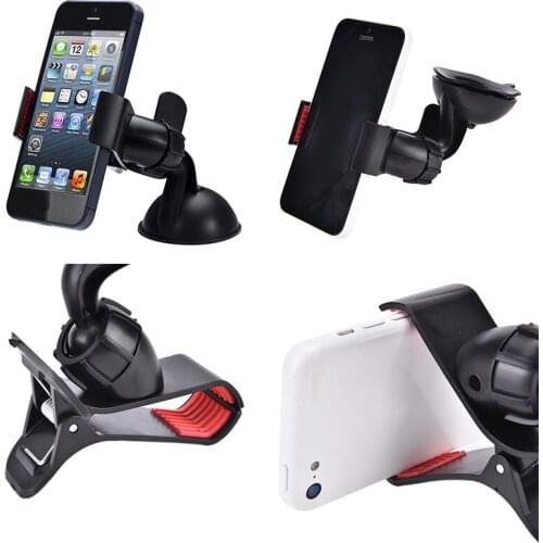 1 PCS Universal 360 degree Rotating Car Windshield Mount Holder Stand For Mobile Phone GPS