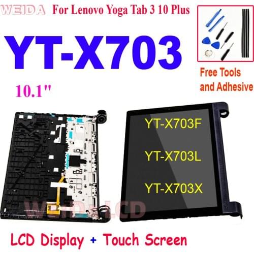 10.1” For Lenovo Yoga Tab 3 10 Plus YT-X703 YT-X703F YT-X703L YT-X703X LCD Display Touch Screen Digitizer Assembly with frame