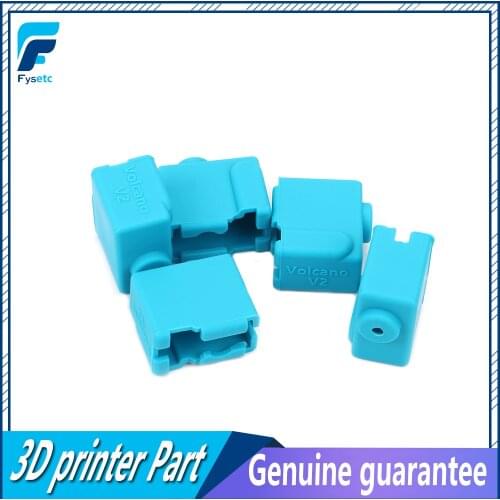 10x Volcano V2 Silicone Sock Blue For H59 Volcano Heated Block J-head Hotend Bowden/Direct Extruder Block Cover 3D Printer Part