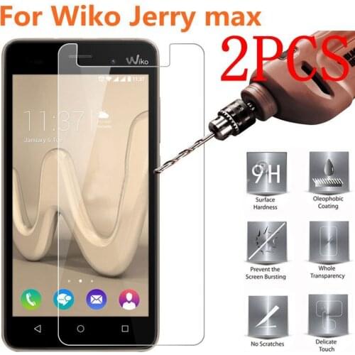 2PCS Tempered Glass For Wiko Jerry max Screen Protector protective film For Wiko Jerry max glass