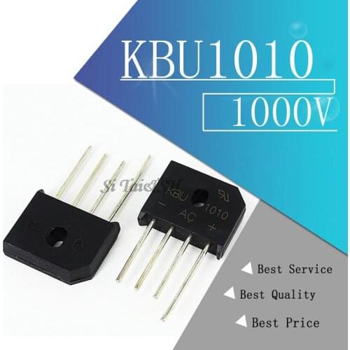 5PCS KBU1010 KBU-1010 10A 1000V diode bridge rect new original