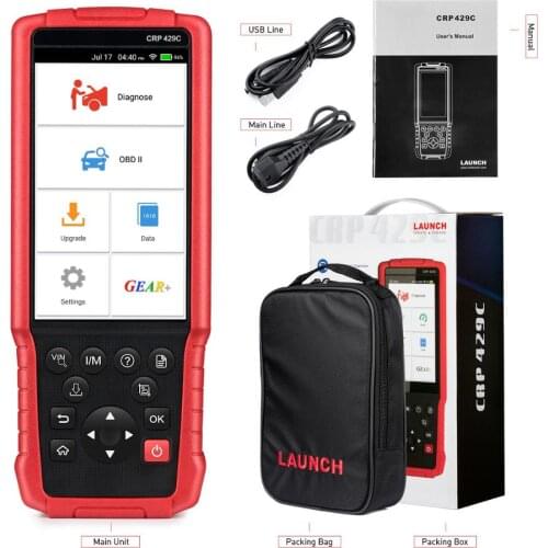 LAUNCH X431 CRP429C OBDII Auto Diagnostic tool for Engine/ABS/SRS/AT + 11reset functions OBD2 code reader PK CRP129E scanner