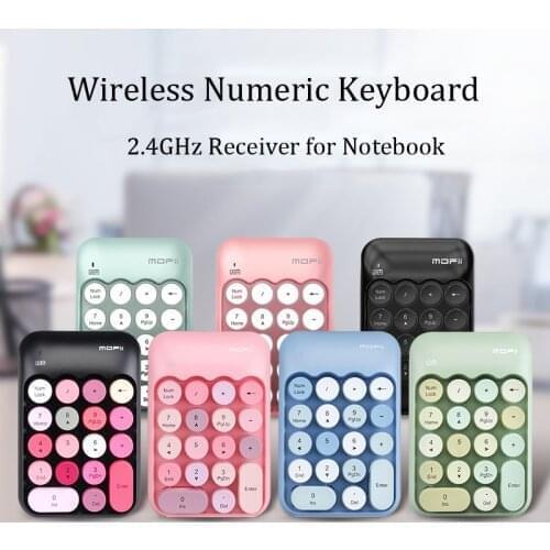 MOFII Mini Financial Accounting Office Wireless Numeric Keyboard 2.4Hz Rev Notebook External Small Keyboard One-handed Keyboard