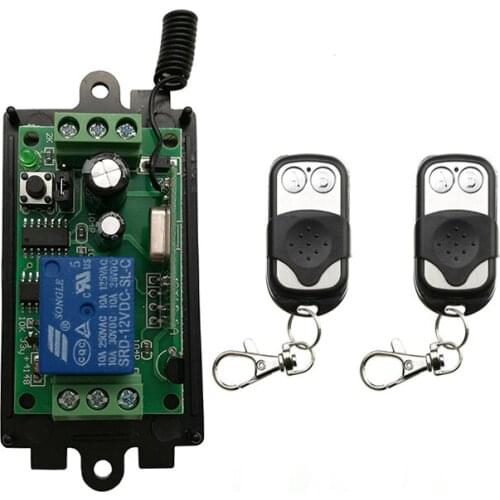 DC 9V 12V 24V 1 CH 1CH Radio Controller RF Wireless Push Remote Control Switch Transmitter+Receiver Garage Door/ window /lamp