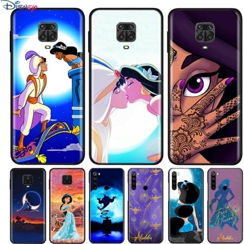 Black Silicone Cover Aladdin Jasmine Princess For Xiaomi Redmi Note 10 10S 9 9S Pro Max 9T 8T 8 7 6 5 Pro 5A Phone Case