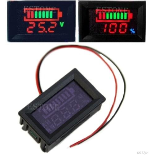 12V Acid Lead Batteries Indicator Battery Capacity Digital LED Tester Voltmeter New